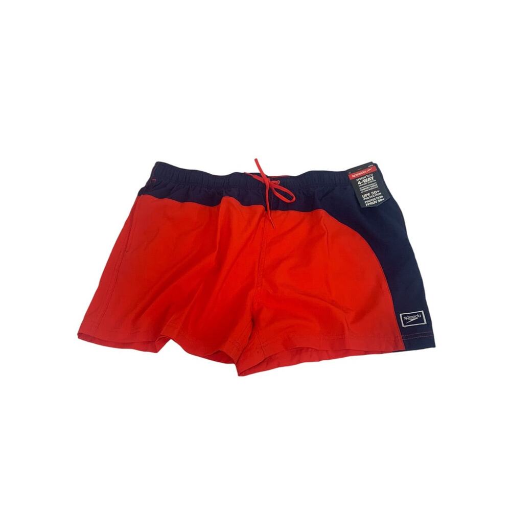 XXL Speedo Mens New Swim Trunks High Risk Red UPF 50+ Protection Eco 4-Way